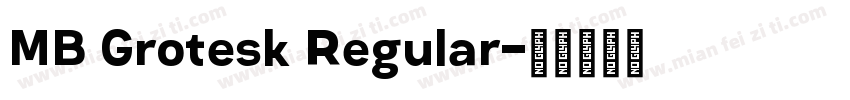 MB Grotesk Regular字体转换
